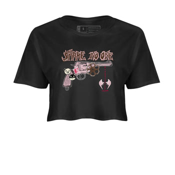 Dunk Cacao Wow And Pink foam shirts to match jordans Share No One sneaker match tees Dunk Cacao Wow And Pink foam SNRT Sneaker Tees streetwear brand Black 2 crop tee