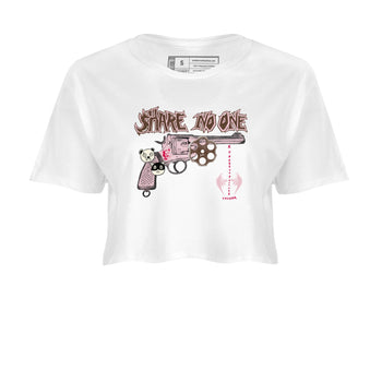 Dunk Cacao Wow And Pink foam shirts to match jordans Share No One sneaker match tees Dunk Cacao Wow And Pink foam SNRT Sneaker Tees streetwear brand White 2 crop tee