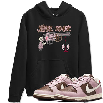 Dunk Cacao Wow And Pink foam shirts to match jordans Share No One sneaker match tees Dunk Cacao Wow And Pink foam SNRT Sneaker Tees streetwear brand Black 1 unisex cotton tee
