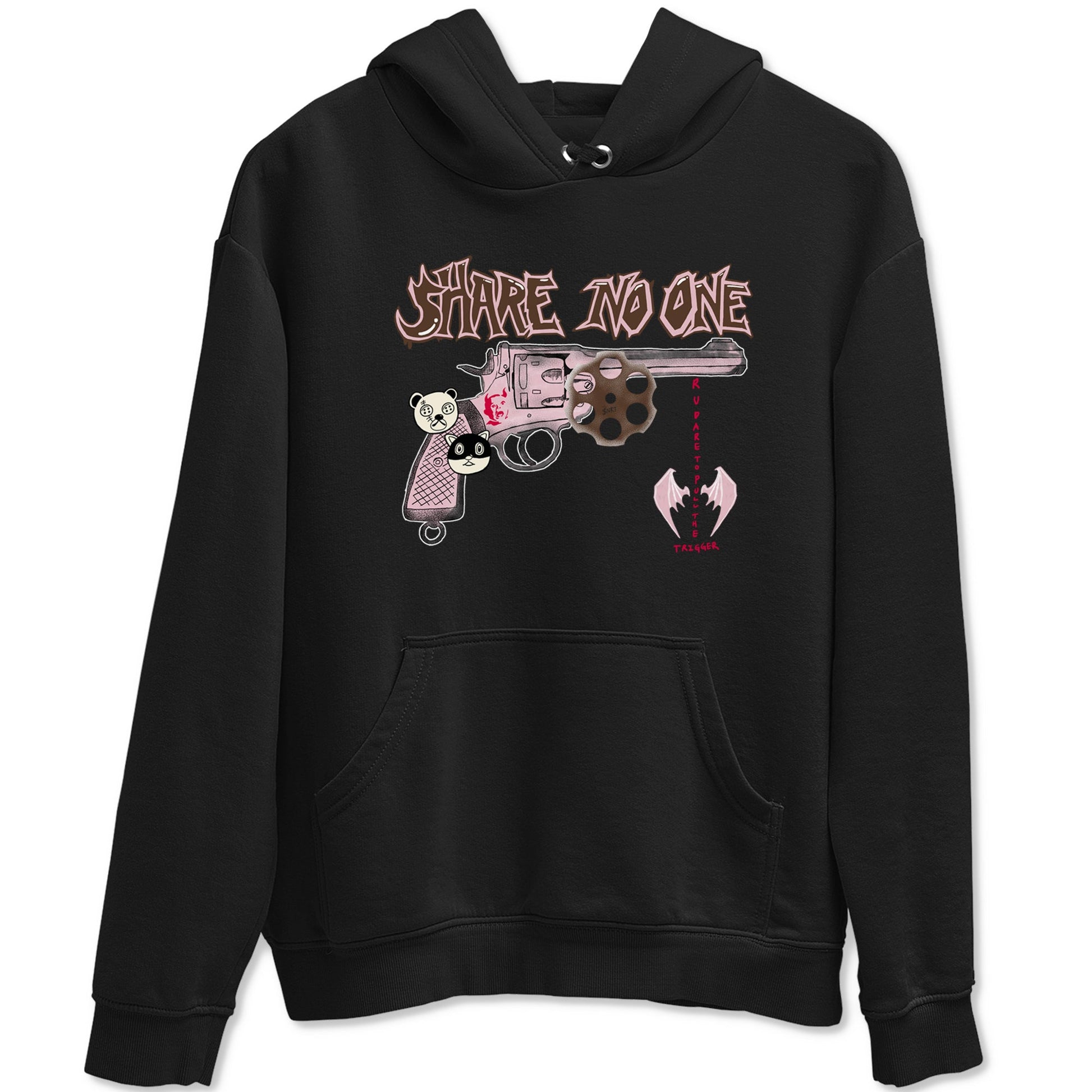 Dunk Cacao Wow And Pink foam shirts to match jordans Share No One sneaker match tees Dunk Cacao Wow And Pink foam SNRT Sneaker Tees streetwear brand Black 2 unisex cotton tee