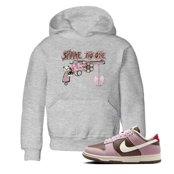 Dunk Cacao Wow And Pink foam shirts to match jordans Share No One sneaker match tees Dunk Cacao Wow And Pink foam SNRT Sneaker Tees streetwear brand Baby and Youth Heather Grey 1 cotton tee