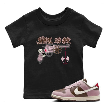 Dunk Cacao Wow And Pink foam shirts to match jordans Share No One sneaker match tees Dunk Cacao Wow And Pink foam SNRT Sneaker Tees streetwear brand Baby and Youth Black 1 cotton tee