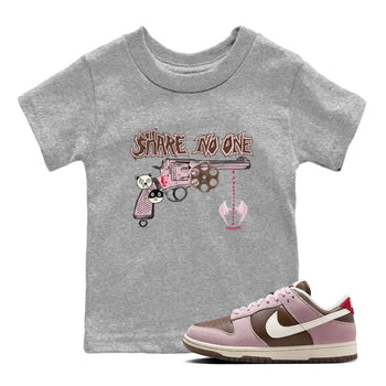Dunk Cacao Wow And Pink foam shirts to match jordans Share No One sneaker match tees Dunk Cacao Wow And Pink foam SNRT Sneaker Tees streetwear brand Baby and Youth Heather Grey 1 cotton tee