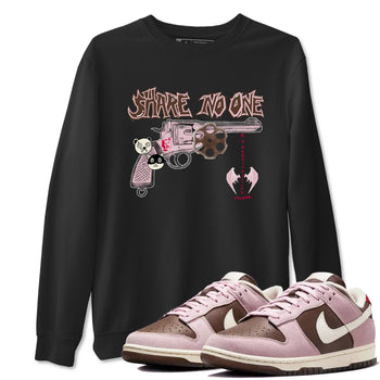 Dunk Cacao Wow And Pink foam shirts to match jordans Share No One sneaker match tees Dunk Cacao Wow And Pink foam SNRT Sneaker Tees streetwear brand Black 1 unisex cotton tee