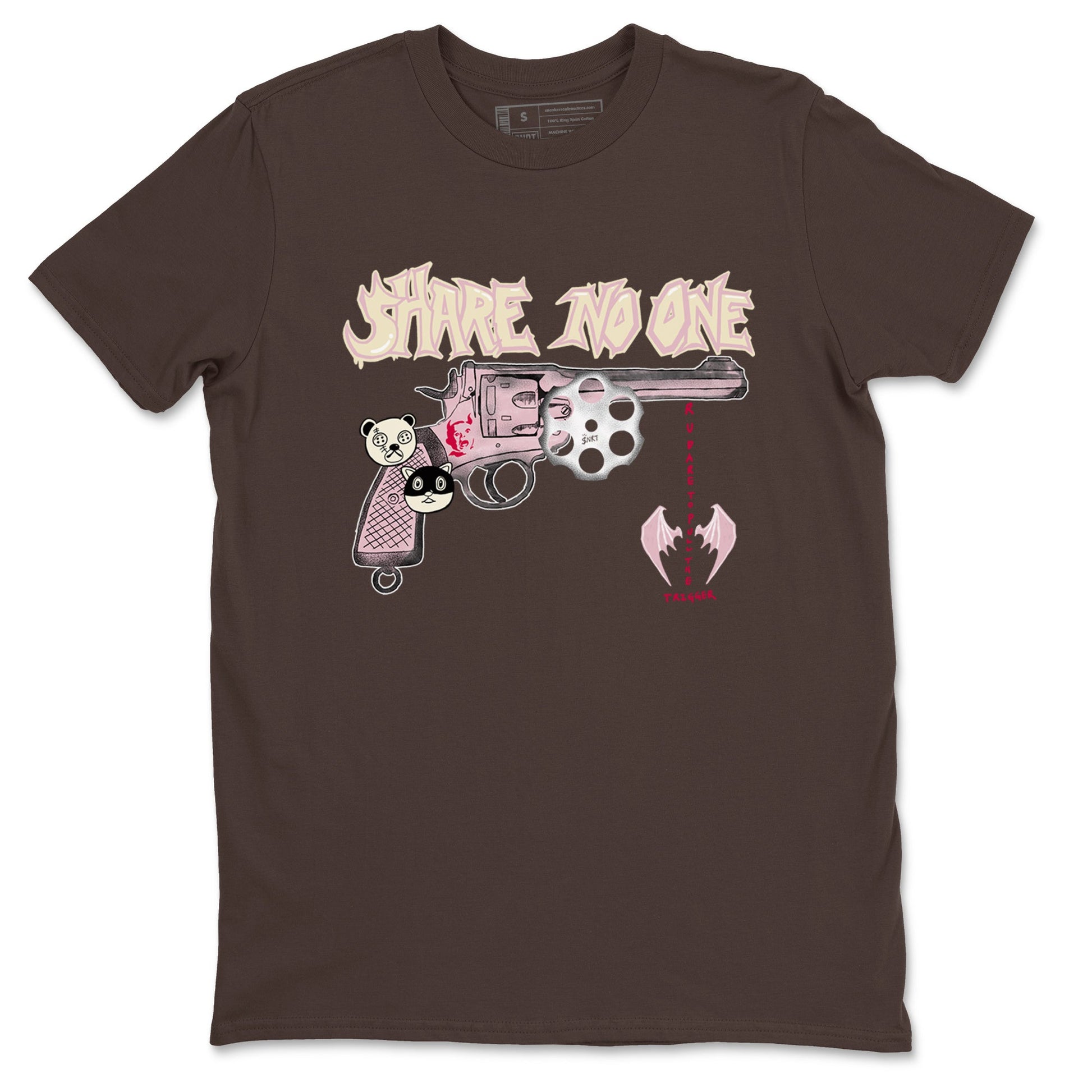 Dunk Cacao Wow And Pink foam shirts to match jordans Share No One sneaker match tees Dunk Cacao Wow And Pink foam SNRT Sneaker Tees streetwear brand Dark Chocolate 2 unisex cotton tee