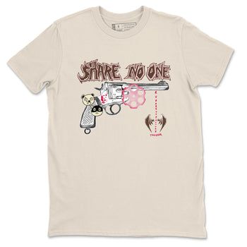 Dunk Cacao Wow And Pink foam shirts to match jordans Share No One sneaker match tees Dunk Cacao Wow And Pink foam SNRT Sneaker Tees streetwear brand Natural 2 unisex cotton tee
