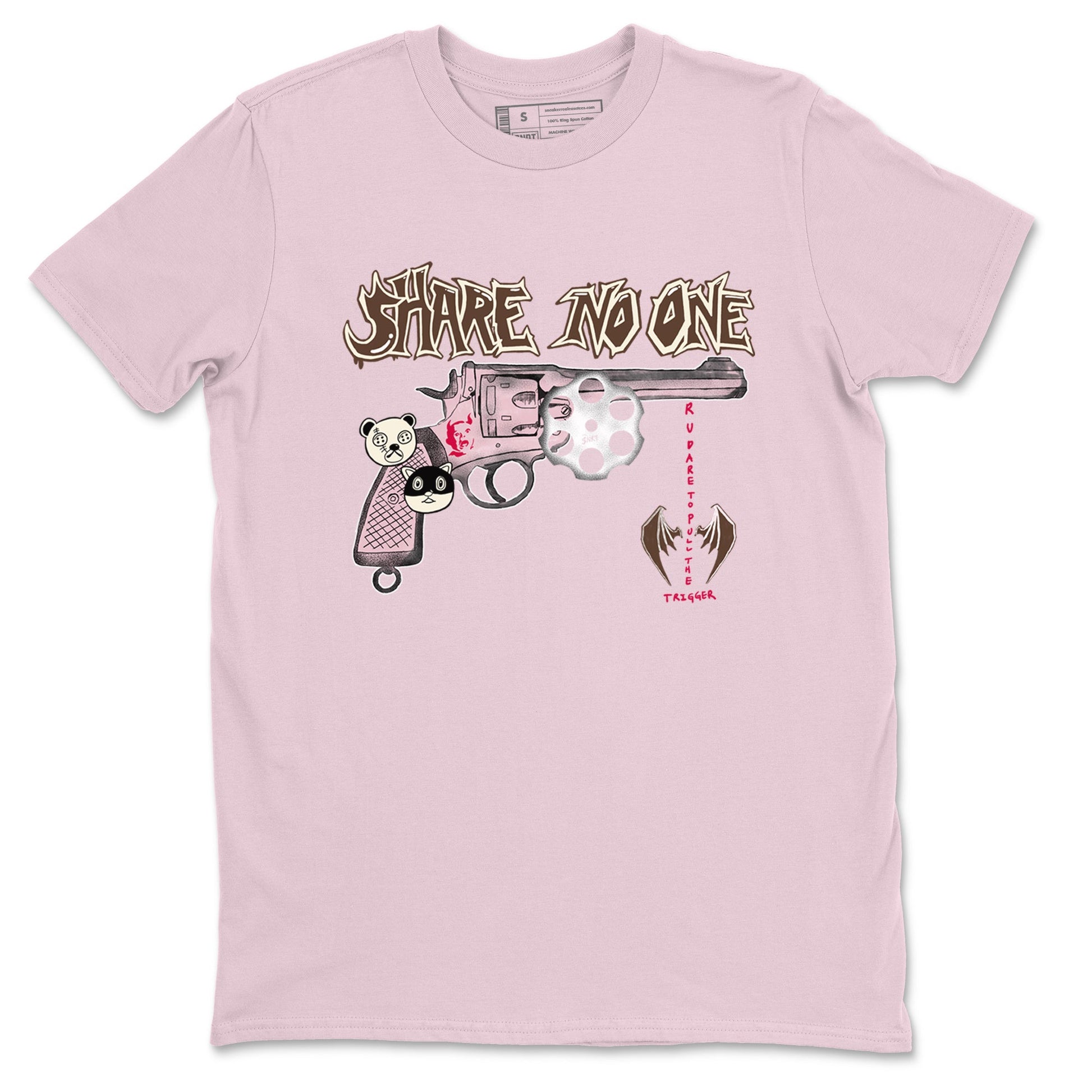 Dunk Cacao Wow And Pink foam shirts to match jordans Share No One sneaker match tees Dunk Cacao Wow And Pink foam SNRT Sneaker Tees streetwear brand Pink 2 unisex cotton tee