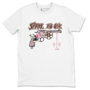 Dunk Cacao Wow And Pink foam shirts to match jordans Share No One sneaker match tees Dunk Cacao Wow And Pink foam SNRT Sneaker Tees streetwear brand White 2 unisex cotton tee