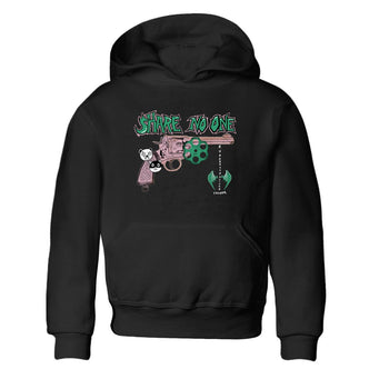 Dunk Medium Soft Pink Malachite shirt to match jordans Share No One sneaker tees Dunk Medium Soft Pink Malachite SNRT sneaker release tees baby toddler Black 2 cotton Shirt