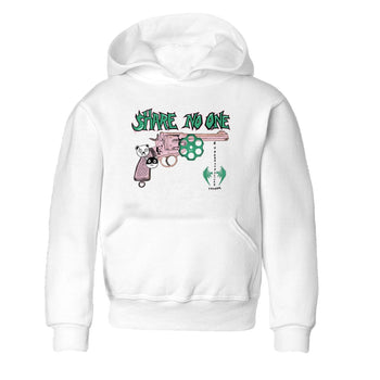 Dunk Medium Soft Pink Malachite shirt to match jordans Share No One sneaker tees Dunk Medium Soft Pink Malachite SNRT sneaker release tees baby toddler White 2 cotton Shirt