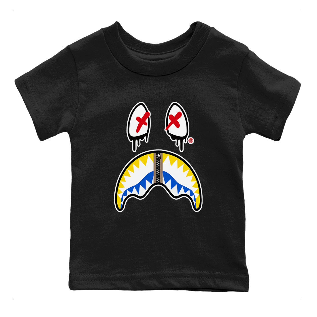 1s Travis Scott Canary shirt to match jordans Shark Face sneaker tees Air Jordan 1 Travis Scott Canary SNRT sneaker release tees baby toddler Black 2 cotton Shirt