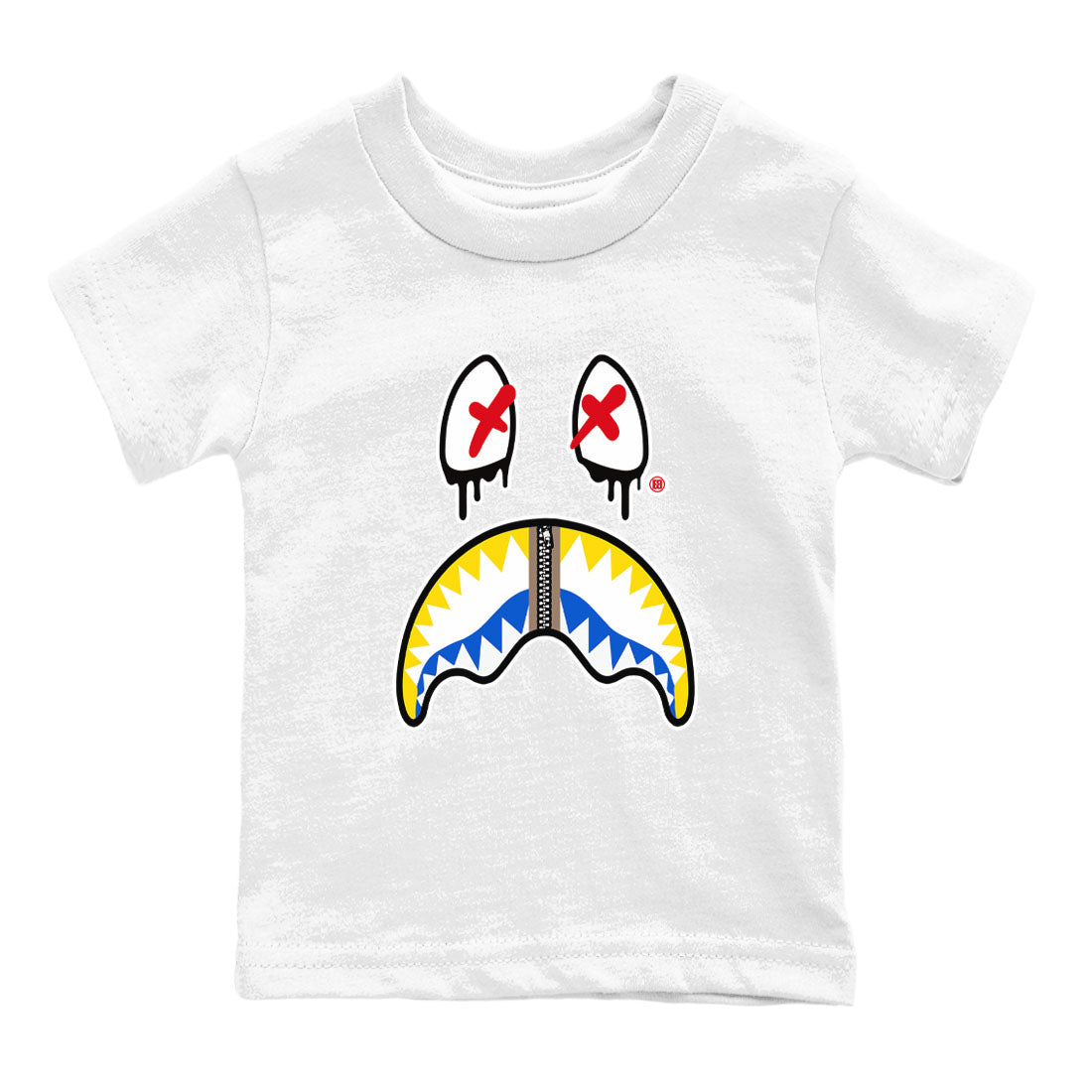 1s Travis Scott Canary shirt to match jordans Shark Face sneaker tees Air Jordan 1 Travis Scott Canary SNRT sneaker release tees baby toddler White 2 cotton Shirt