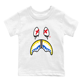 1s Travis Scott Canary shirt to match jordans Shark Face sneaker tees Air Jordan 1 Travis Scott Canary SNRT sneaker release tees baby toddler White 2 cotton Shirt