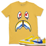 1s Travis Scott Canary shirt to match jordans Shark Face sneaker tees Air Jordan 1 Travis Scott Canary SNRT Sneaker Release Tees unisex cotton Daisy 1 crew neck shirt