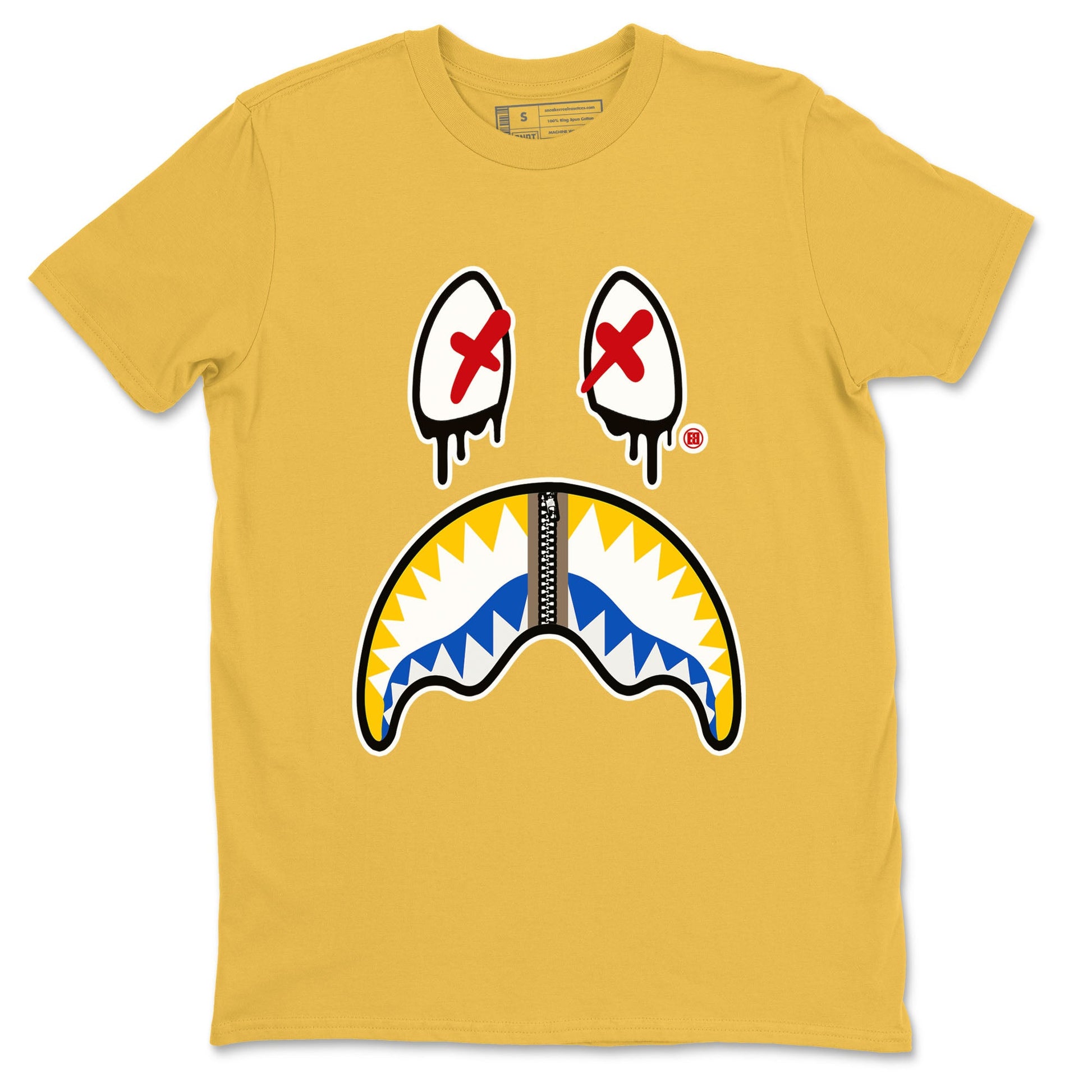 1s Travis Scott Canary shirt to match jordans Shark Face sneaker tees Air Jordan 1 Travis Scott Canary SNRT Sneaker Release Tees unisex cotton Daisy 2 crew neck shirt