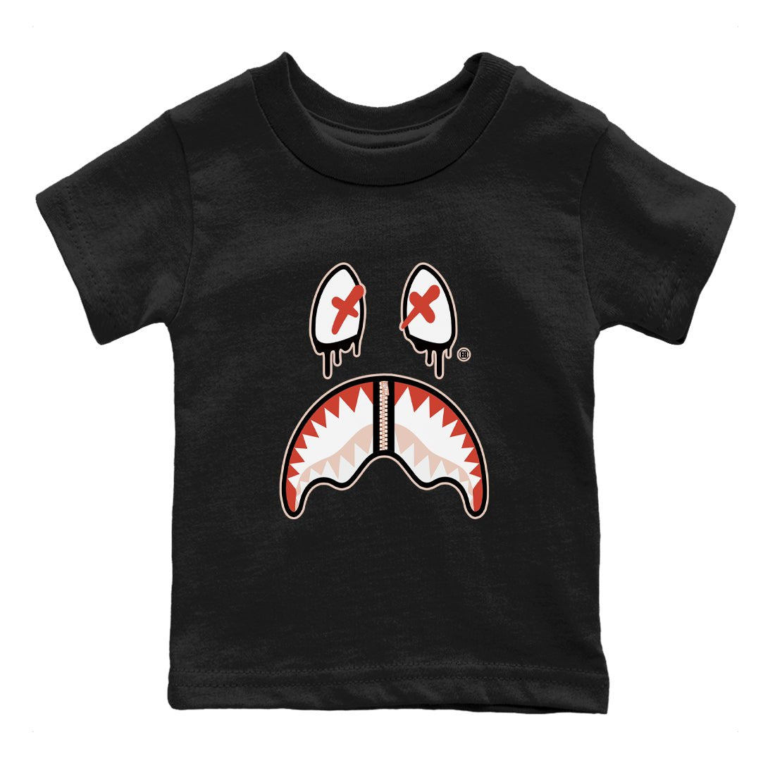 13s Dune Red shirts to match jordans Shark Face sneaker match tees Air Jordan 13 Dune Red SNRT Sneaker Tees streetwear brand Baby and Youth Black 2 cotton tee