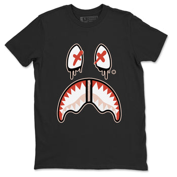 13s Dune Red shirts to match jordans Shark Face sneaker match tees Air Jordan 13 Dune Red SNRT Sneaker Tees streetwear brand Black 2 unisex cotton tee