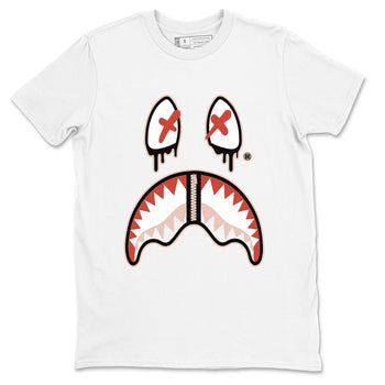 13s Dune Red shirts to match jordans Shark Face sneaker match tees Air Jordan 13 Dune Red SNRT Sneaker Tees streetwear brand White 2 unisex cotton tee
