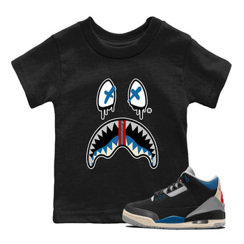 AJ3 Rare Air Graphic shirts Shark Face shirts Air Jordan 3 Rare Air best t-shirts to wear with jordans SNRT Sneaker Tees Youth Baby Black 1 tee