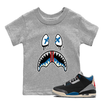 AJ3 Rare Air Graphic shirts Shark Face shirts Air Jordan 3 Rare Air best t-shirts to wear with jordans SNRT Sneaker Tees Youth Baby Heather Grey 1 tee