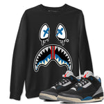 AJ3 Rare Air Graphic shirts Shark Face shirts Air Jordan 3 Rare Air best t-shirts to wear with jordans SNRT Sneaker Tees unisex cotton Black 1 shirts