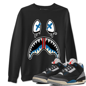 AJ3 Rare Air Graphic shirts Shark Face shirts Air Jordan 3 Rare Air best t-shirts to wear with jordans SNRT Sneaker Tees unisex cotton Black 1 shirts