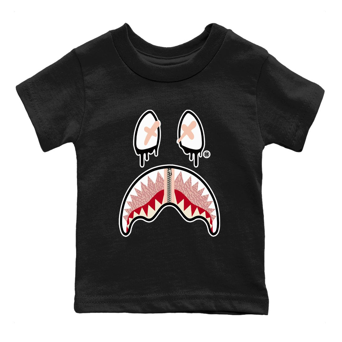 Air Jordan 3 Valentine's Day Graphic shirts Shark Face Valentine Gift shirts Air Jordan 3 Washed Coral best t-shirts to wear with jordans SNRT Sneaker Tees Youth Baby Black 2 tee