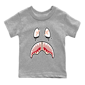 Air Jordan 3 Valentine's Day Graphic shirts Shark Face Valentine Gift shirts Air Jordan 3 Washed Coral best t-shirts to wear with jordans SNRT Sneaker Tees Youth Baby Heather Grey 2 tee