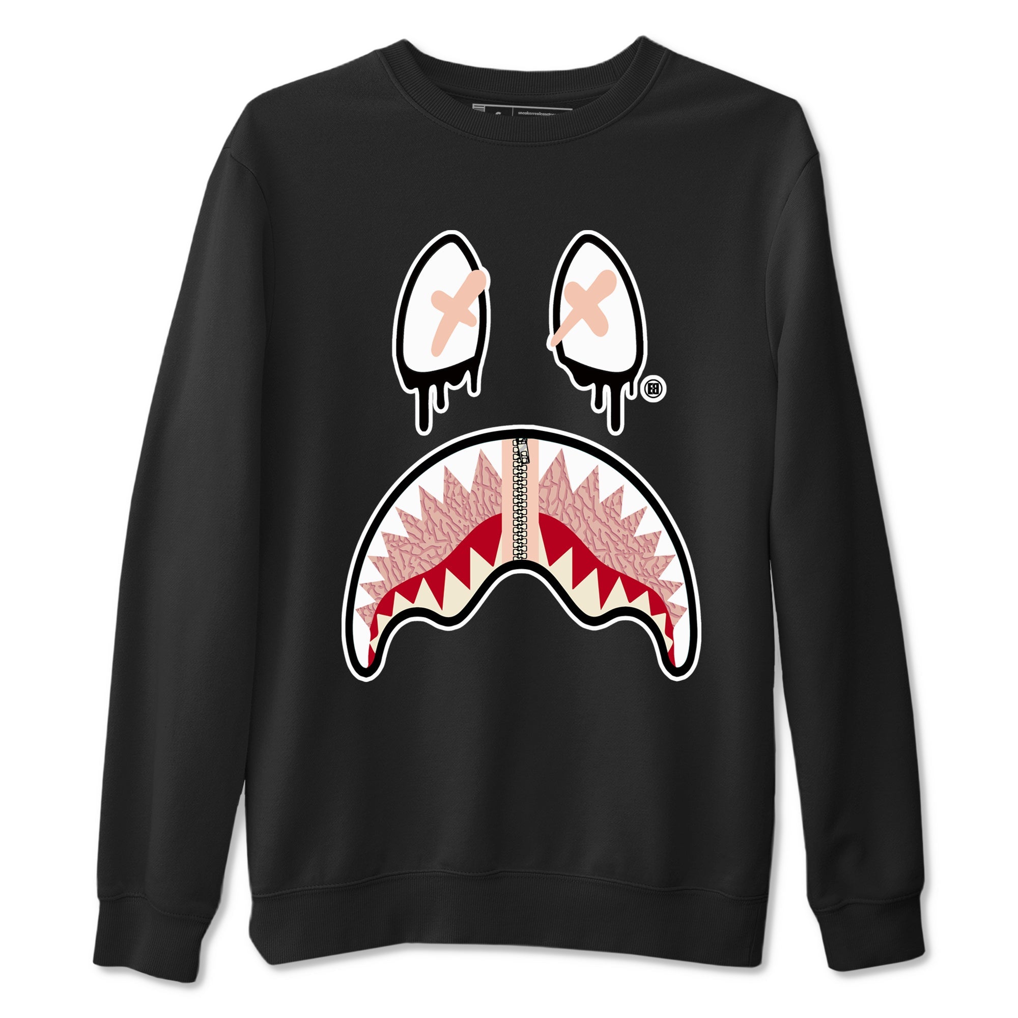 Air Jordan 3 Valentine's Day Graphic shirts Shark Face Valentine Gift shirts Air Jordan 3 Washed Coral best t-shirts to wear with jordans SNRT Sneaker Tees unisex cotton Black 2 shirts