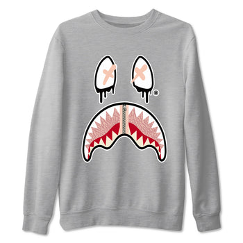 Air Jordan 3 Valentine's Day Graphic shirts Shark Face Valentine Gift shirts Air Jordan 3 Washed Coral best t-shirts to wear with jordans SNRT Sneaker Tees unisex cotton Heather Grey 2 shirts