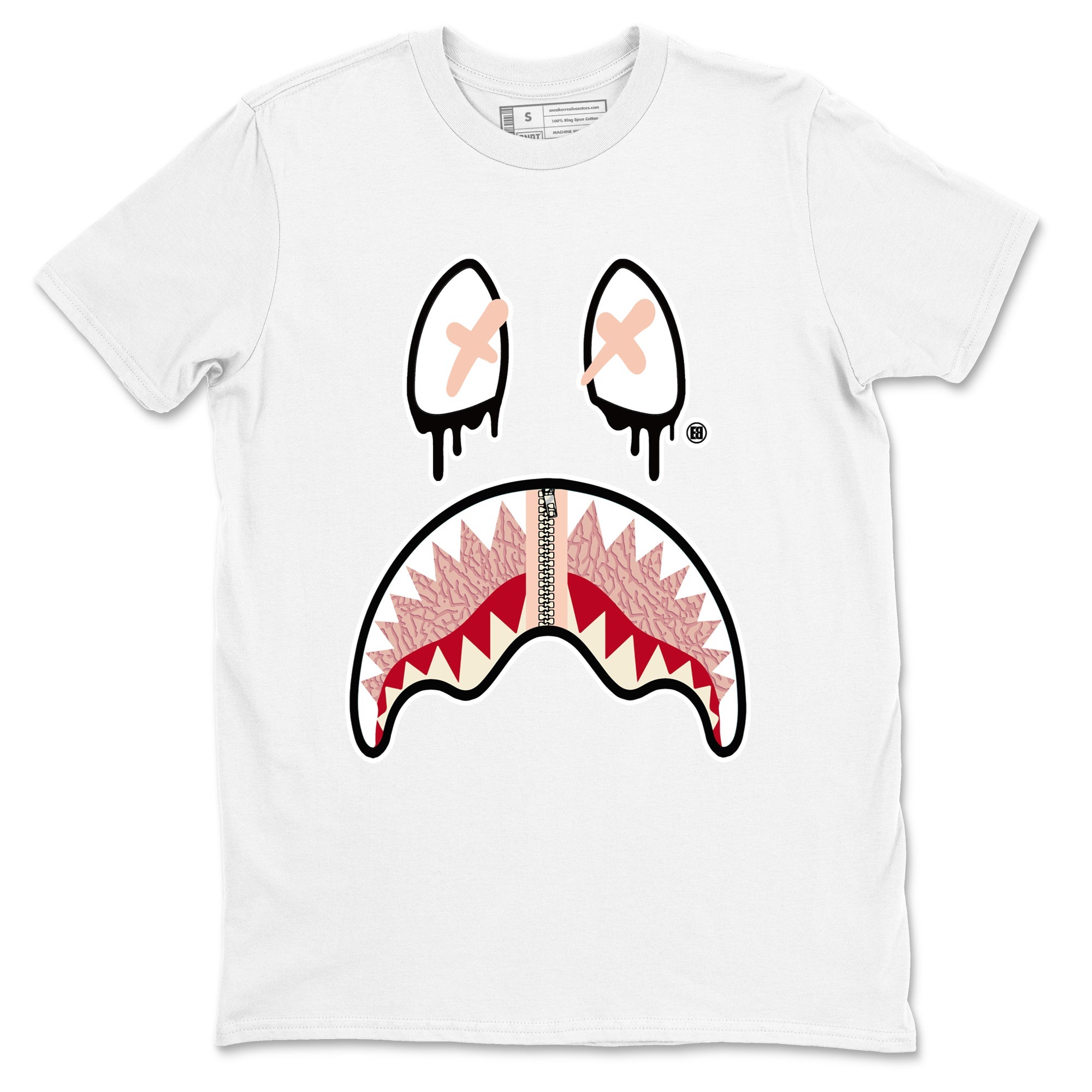 Air Jordan 3 Valentine's Day Graphic shirts Shark Face Valentine Gift shirts Air Jordan 3 Washed Coral best t-shirts to wear with jordans SNRT Sneaker Tees unisex cotton White 2 shirts