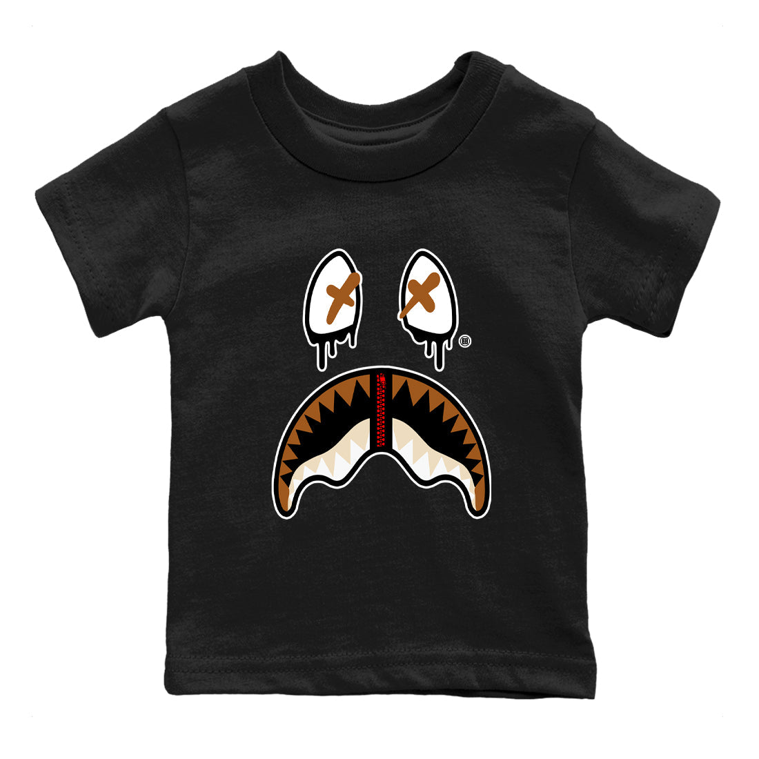 5s Archaeo Brown shirts to match jordans Shark Face sneaker match tees Air Jordan 5 Archaeo Brown SNRT Sneaker Release Tees Youth Baby Black 2 crew neck shirts