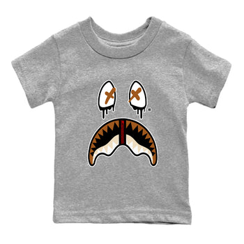 5s Archaeo Brown shirts to match jordans Shark Face sneaker match tees Air Jordan 5 Archaeo Brown SNRT Sneaker Release Tees Youth Baby Heather Grey 2 crew neck shirts