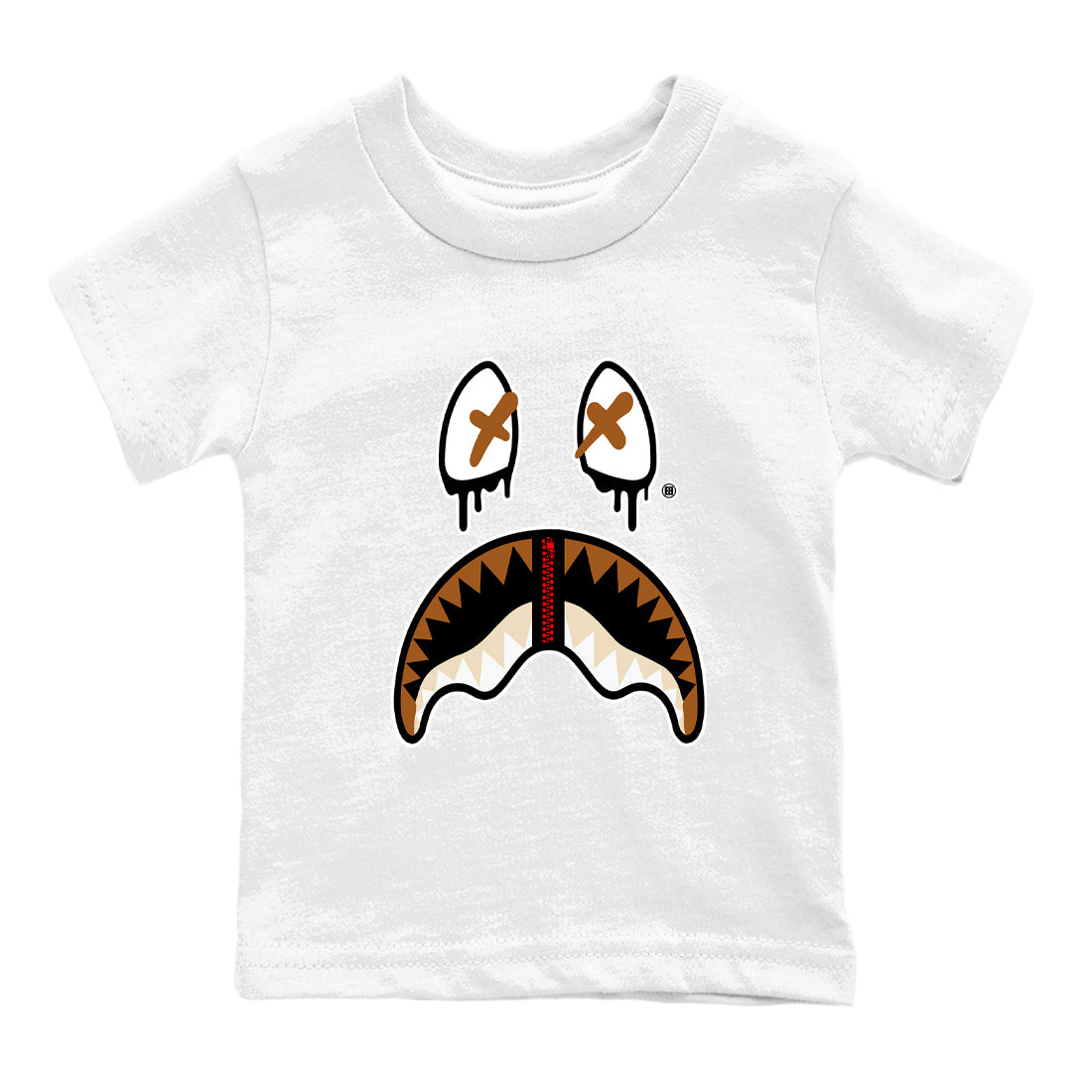 5s Archaeo Brown shirts to match jordans Shark Face sneaker match tees Air Jordan 5 Archaeo Brown SNRT Sneaker Release Tees Youth Baby White 2 crew neck shirts
