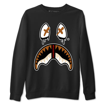 5s Archaeo Brown shirts to match jordans Shark Face sneaker match tees Air Jordan 5 Archaeo Brown SNRT Sneaker Release Tees unisex cotton Black 2 crew neck shirts