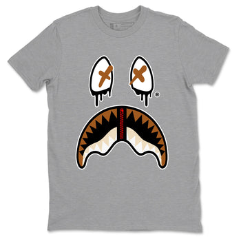 5s Archaeo Brown shirts to match jordans Shark Face sneaker match tees Air Jordan 5 Archaeo Brown SNRT Sneaker Release Tees unisex cotton Heather Grey 2 crew neck shirts