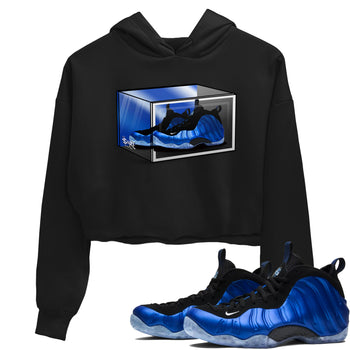 Foams One Royal shirts to match jordans Shoe Box sneaker match tees Air Foamposite One Royal match shoes to clothes SNRT Sneaker Tees unisex cotton Black 1 crop tee