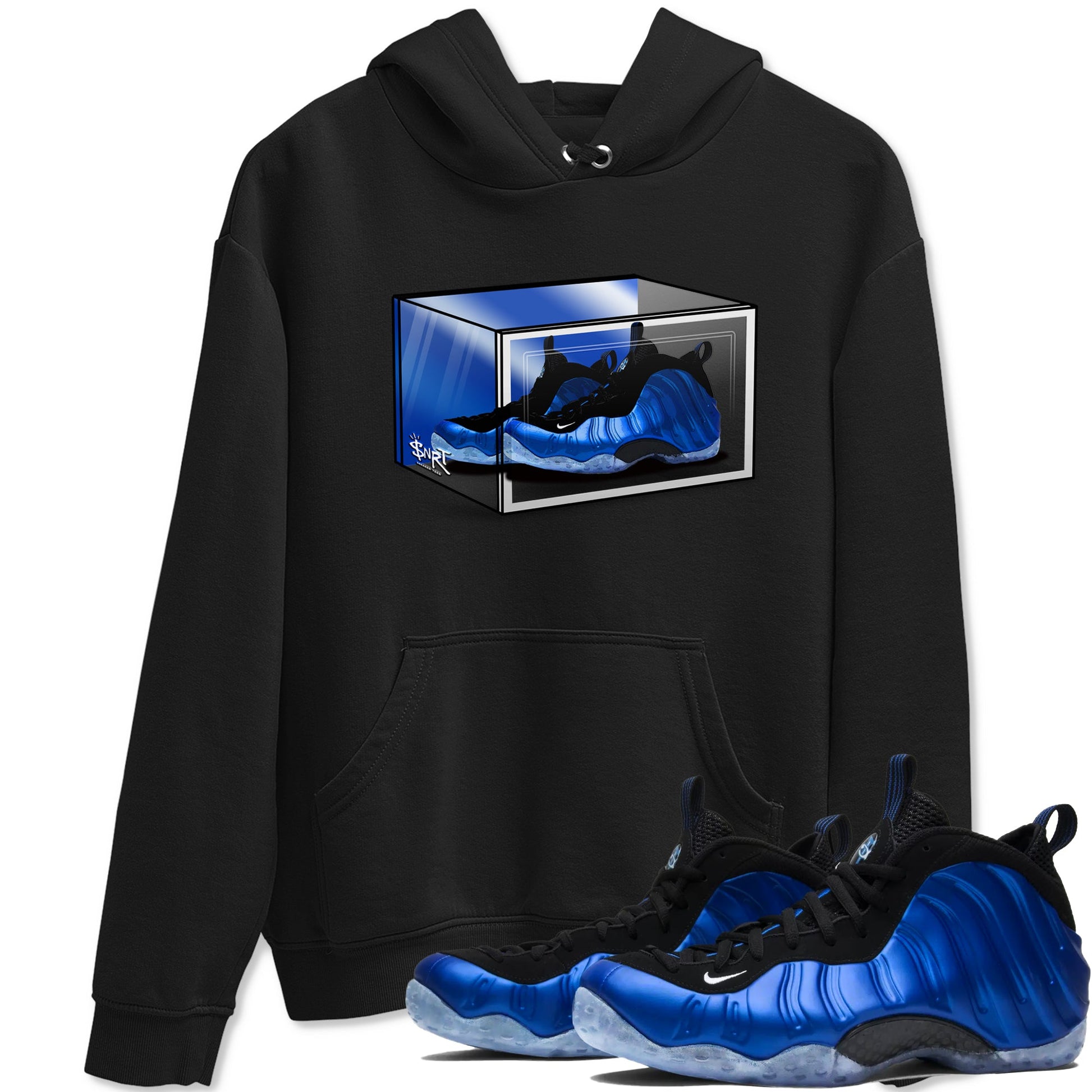 Foams One Royal shirts to match jordans Shoe Box sneaker match tees Air Foamposite One Royal match shoes to clothes SNRT Sneaker Tees unisex cotton Black 1 shirts