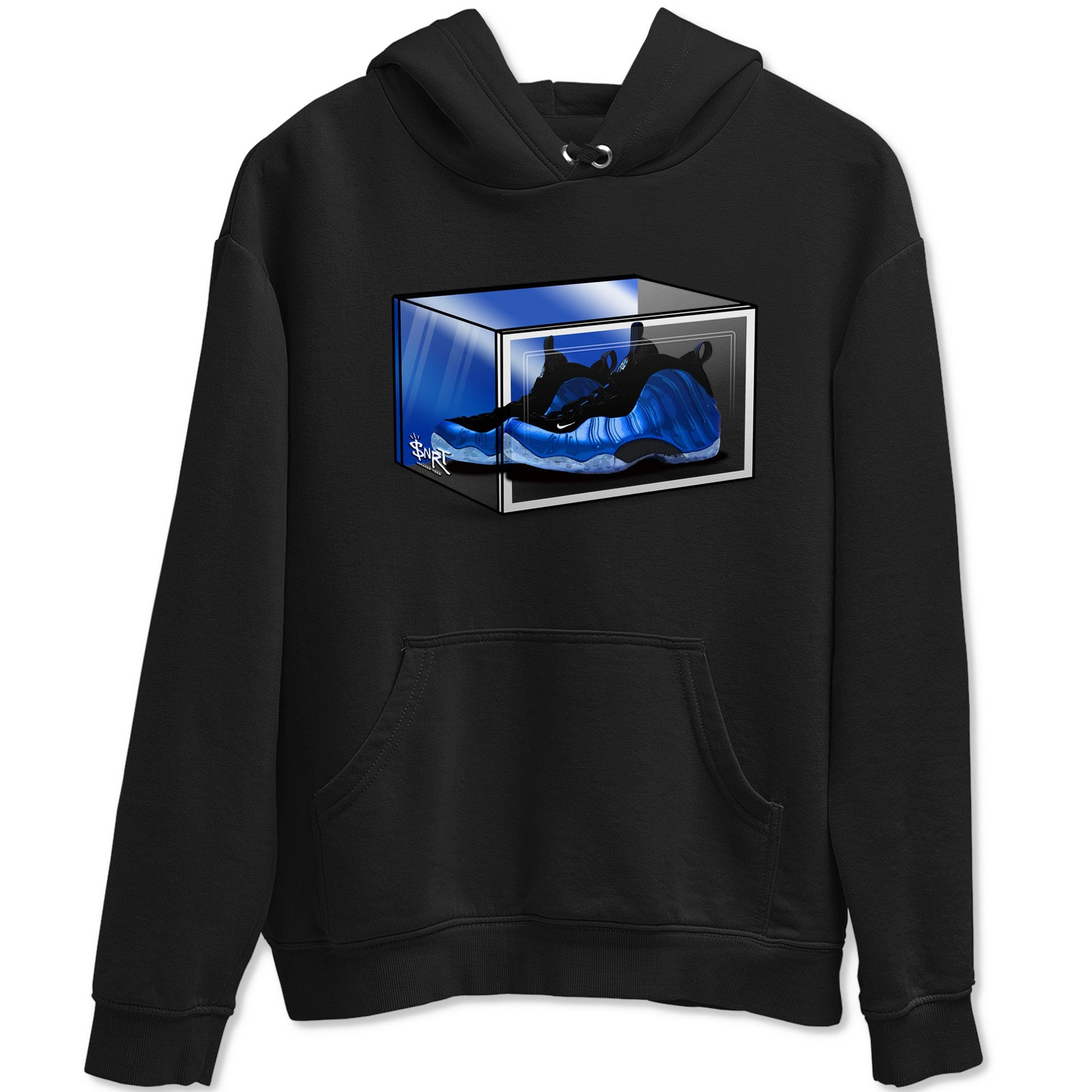 Foams One Royal shirts to match jordans Shoe Box sneaker match tees Air Foamposite One Royal match shoes to clothes SNRT Sneaker Tees unisex cotton Black 2 shirts