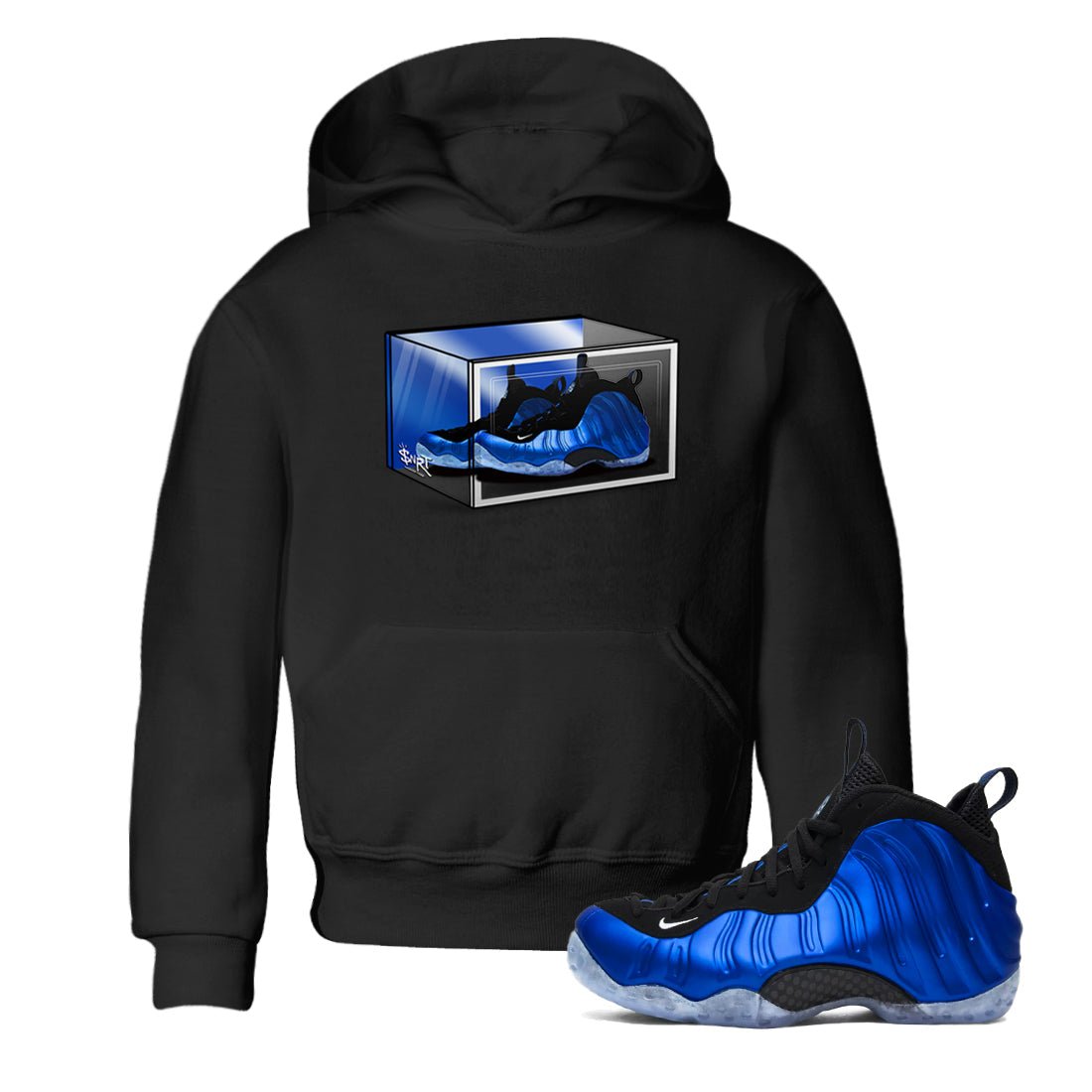 Foams One Royal shirts to match jordans Shoe Box sneaker match tees Air Foamposite One Royal match shoes to clothes SNRT Sneaker Tees Youth Baby Black 1 tee