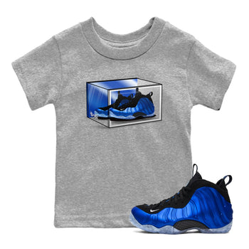 Foams One Royal shirts to match jordans Shoe Box sneaker match tees Air Foamposite One Royal match shoes to clothes SNRT Sneaker Tees Youth Baby Heather Grey 1 tee