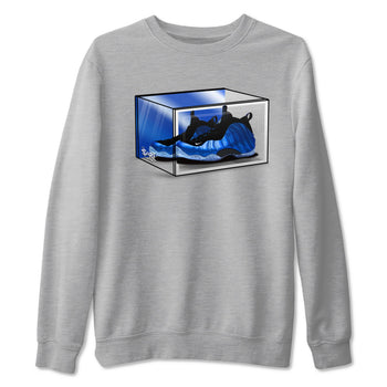 Foams One Royal shirts to match jordans Shoe Box sneaker match tees Air Foamposite One Royal match shoes to clothes SNRT Sneaker Tees unisex cotton Heather Grey 2 shirts