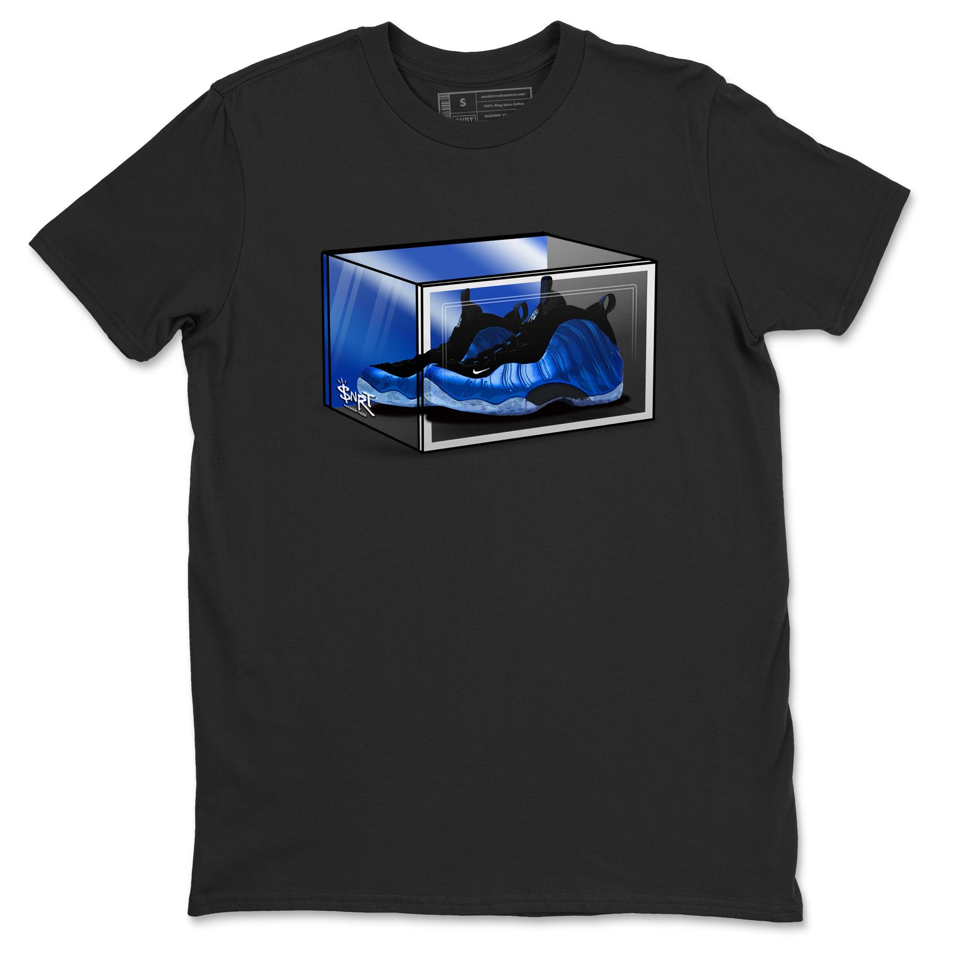 Foams One Royal shirts to match jordans Shoe Box sneaker match tees Air Foamposite One Royal match shoes to clothes SNRT Sneaker Tees unisex cotton Black 2 shirts