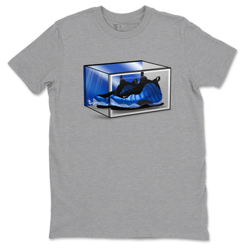 Foams One Royal shirts to match jordans Shoe Box sneaker match tees Air Foamposite One Royal match shoes to clothes SNRT Sneaker Tees unisex cotton Heather Grey 2 shirts