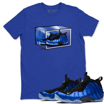 Foams One Royal shirts to match jordans Shoe Box sneaker match tees Air Foamposite One Royal match shoes to clothes SNRT Sneaker Tees unisex cotton Royal Blue 1 shirts