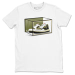 Jordan 1 Olive t shirts to match sneakers Shoe Box sneaker match tees Air Jordan 1 Low x Travis Scott Reverse Olive tee SNRT Sneaker Tees unisex cotton White 2 shirts