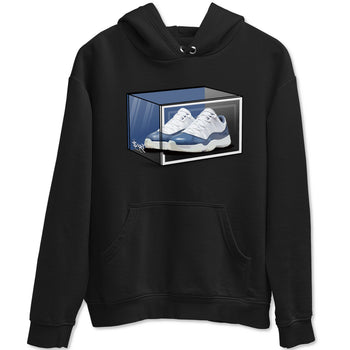 11s Diffused Blue Shirts To Match Jordans Shoe Box sneaker match tees Air Jordan 11 Diffused Blue Tee SNRT Sneaker Release Tees unisex cotton Black 2 crew neck shirts