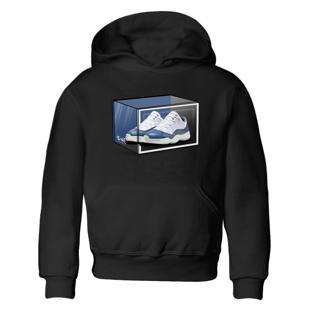 11s Diffused Blue Shirts To Match Jordans Shoe Box sneaker match tees Air Jordan 11 Diffused Blue Tee SNRT Sneaker Release Tees Youth Baby Black 2 crew neck shirts