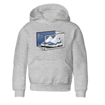 11s Diffused Blue Shirts To Match Jordans Shoe Box sneaker match tees Air Jordan 11 Diffused Blue Tee SNRT Sneaker Release Tees Youth Baby Heather Grey 2 crew neck shirts