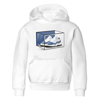 11s Diffused Blue Shirts To Match Jordans Shoe Box sneaker match tees Air Jordan 11 Diffused Blue Tee SNRT Sneaker Release Tees Youth Baby White 2 crew neck shirts